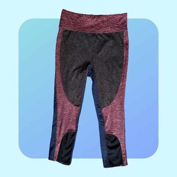Free People FP Movement Dylan' Colorblock Heather High-Rise Leggings sz S Red - Picture 4 of 16